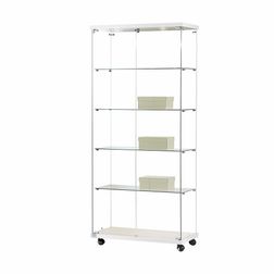 Glasvitrine Trento 2L. m/2 LED spot, hvid