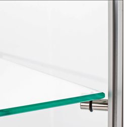 Glasvitrine Diamond 8SL, med skab og lys