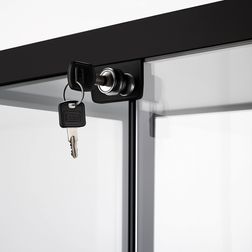 Glasvitrine Diamond 8SL, med skab og lys