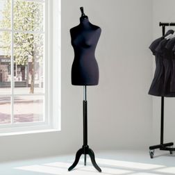 Gine -"Madame" sort polyester, sort