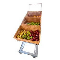 Frugt -& grøntstativ plads til 4 kasser