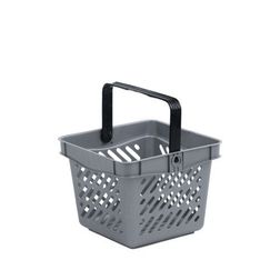 Indkøbskurv 10 liter Mini, alu grå