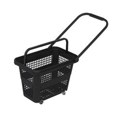 Indkøbskurv på hjul 32 liter, sort