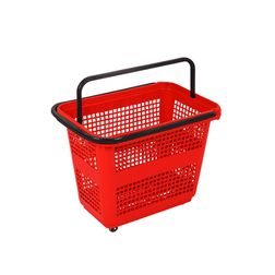 Indkøbskurv på hjul 54 liter, rød