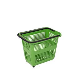 Indkøbskurv på hjul 54 liter, grøn