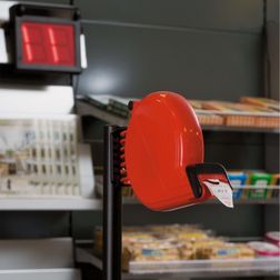 Dispenser til kø nr. system i rød