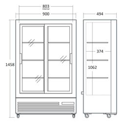 Displaykøleskab Scandomestic DC287SLBC