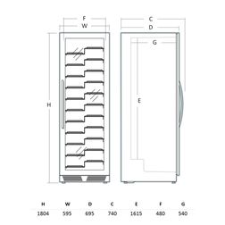 Professionel vinkøleskab WC1281BF