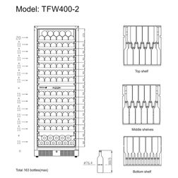 Vinkøleskab Tefcold TFW400-2F 2 zoner