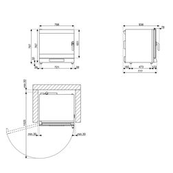Konvektionsovn Smeg m. damp ALFA625E1HDS