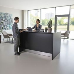 Receptionsskranke Luno 170 cm, sort