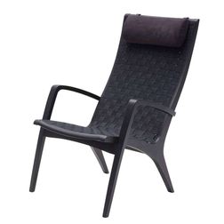 Lænestol Ara 1, eg/sort flet