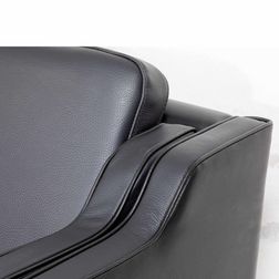 3 pers. Sofa Liverpool, Læder  sort