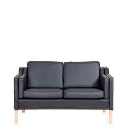 Liverpool Lux Sofa 2 pers. sort Læder