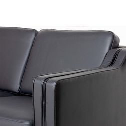 3 pers. sofa Liverpool Lux, Dolaro Læder, sort