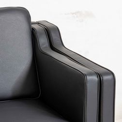 3 pers. sofa Liverpool Lux, Dolaro Læder, sort