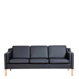 3 pers. sofa Liverpool Lux, Dolaro Læder, sort