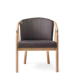 Romsey Lænestol Eg stof Boss 12  Antracit