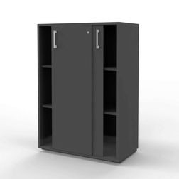 Skydedørsskab Jive med 6 rum