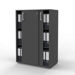 Skydedørsskab Jive med 6 rum