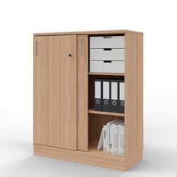 Skydedørsskab med 2x3 rum - EP Xtra