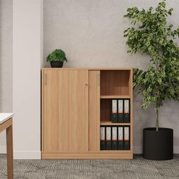 Skydedørsskab med 2x3 rum - EP Xtra
