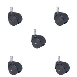 Hjulsæt ESD til arbejdsstol. 5 stk.