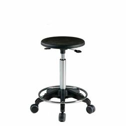 Arbejdstaburet m. fodring, sort