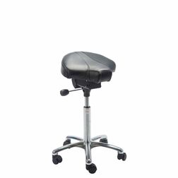 Sadelstol Gamma, sort kunstlæder