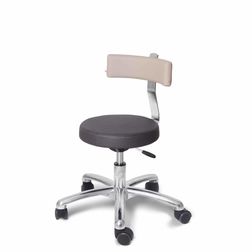 Taburet Round lav mørkegrå/sand ryglæn