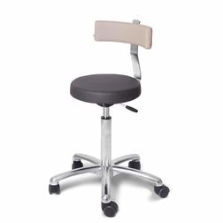 Taburet Round høj mørkegrå/sand ryglæn