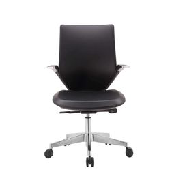 Chefstol Supreme, sort læder