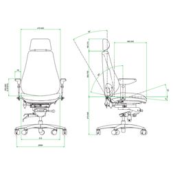24 timers kontorstol Be-Ge 852, grå