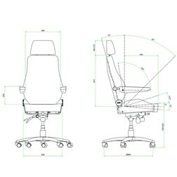 24 timers kontorstol Be-Ge 9080, grå