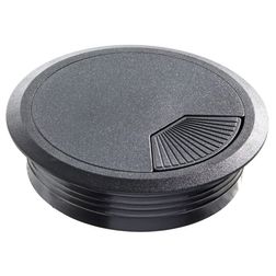 Kabelgennemføring Ø80 mm, sort plast