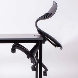 Skolebord 70x130 cm med 2 Togo stole mørkegrå