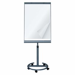 Flipover tavle med rund fod på hjul 65x100h cm.