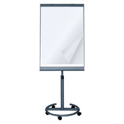Flipover tavle med rund fod på hjul 65x100h cm.