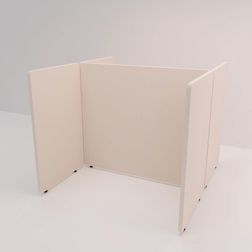 Skærmbås Nordic Light, 2 rum, 180x160 cm