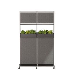 Rumdeler APTO Extend Duo m. hjul, lysegrå