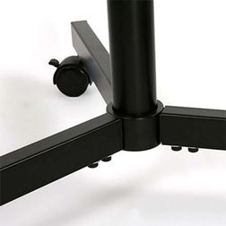 TV stativ med hjul, Slimline, sort