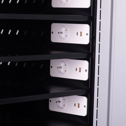 PC-Ladeskab med 10 rum, på hjul