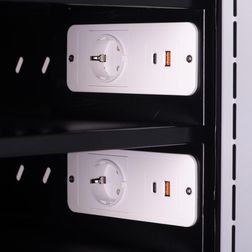 PC-Ladeskab med 20 rum, på hjul