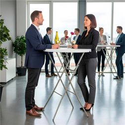 Ståbord American Ø80 cm, klapbart