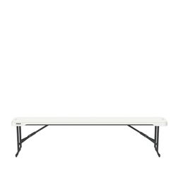 Foldebænk m. 2 ben, hvid