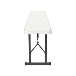 Foldebænk m. 2 ben, hvid