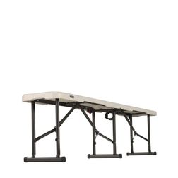 Foldebænk m. 3 ben, hvid