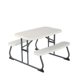 Bord bænkesæt Børn, sammenklappeligt 4 pers, hvid