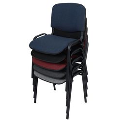 Stabelstol Comfort Basic II, sort stel 4-pak