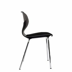 Kantinestol Oporto Mata, m. polster/blankt stel